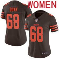 Women Cleveland Browns 68 Michael Dunn Nike Brown Game NFL Jerseys
